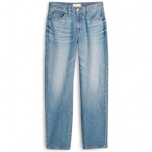 MADEWELL Boyjean Straight Leg Relaxed Fit Crop Jeans Slouchy Light Wash Size 28
